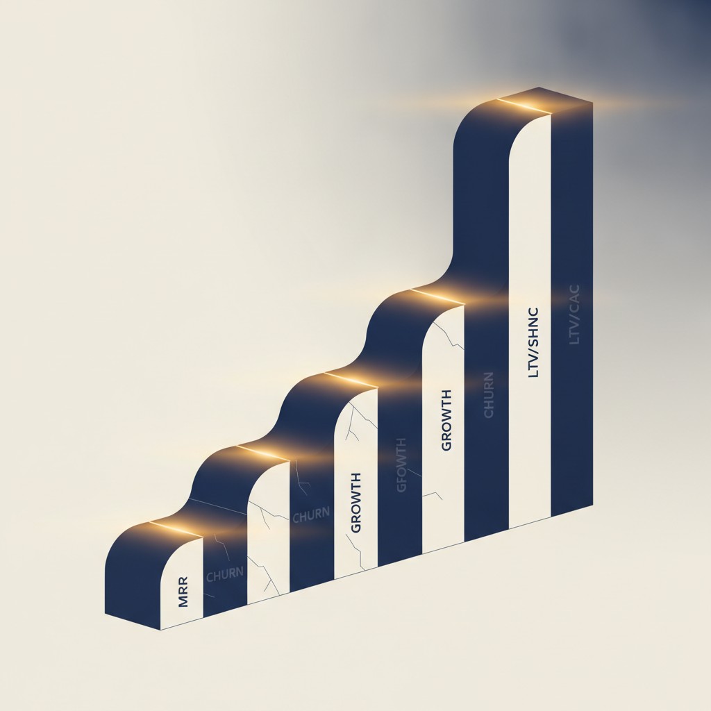 MRR, croissance, churn, LTV/CAC : les seuils qui rassurent